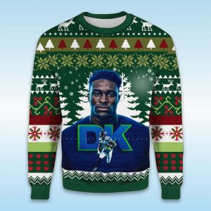 14 DK Metcalf Seahawks Ugly Christmas Sweater1