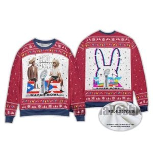 Bad Bunny Bowl 2026 Halftime Show Ugly Christmas Sweater