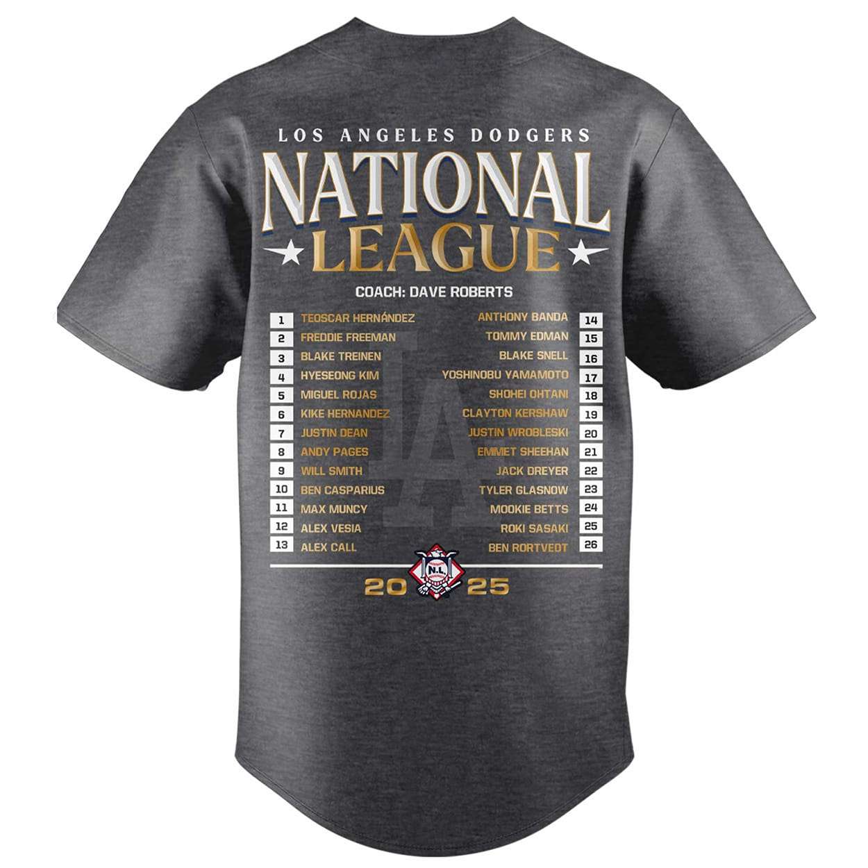 LA Dodgers National League Champions 2025 Jersey LA Dodgers National League Champions 2025 Jersey