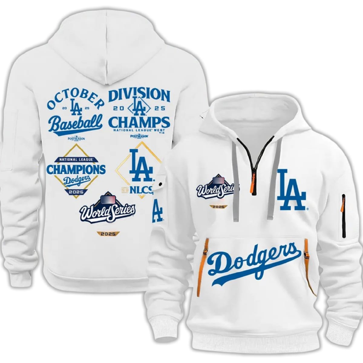 LA Dodgers World Series 2025 2D Quarter Zip Hoodie LA Dodgers World Series 2025 2D Quarter Zip Hoodie