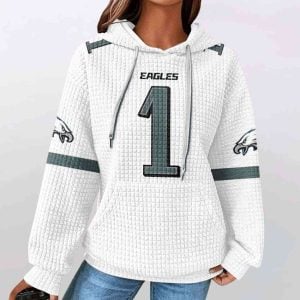Philadelphia Jalen Hurts 1 Waffle Hoodie3