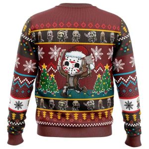 2025 Cute Jason Friday the 13th Ugly Sweater 1 Cute Jason Friday the 13th Ugly Christmas Sweater1