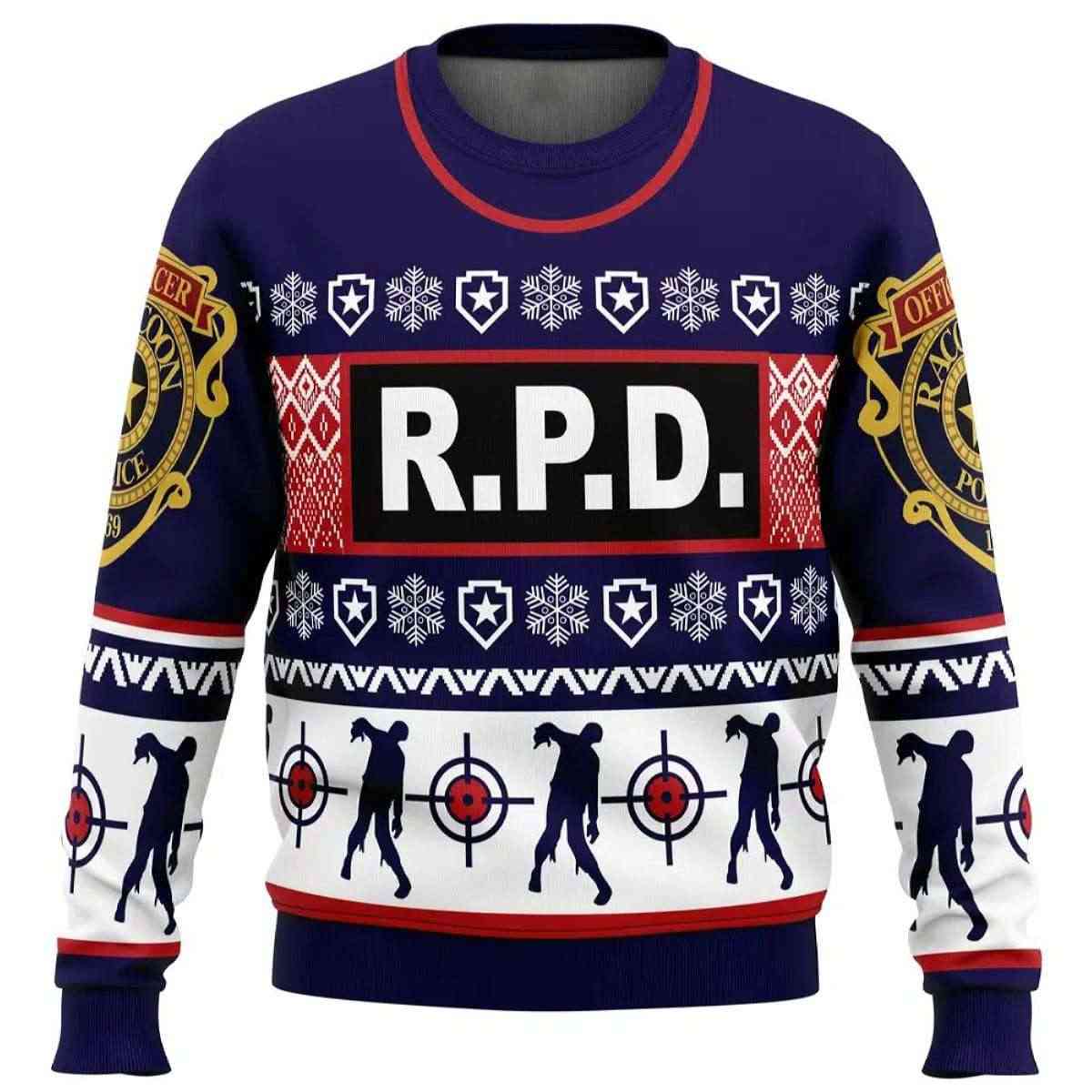 Leon Kennedy Bad Tidings Dead by Daylight Ugly Christmas Sweater Leon Kennedy Bad Tidings Dead by Daylight Ugly Christmas Sweater