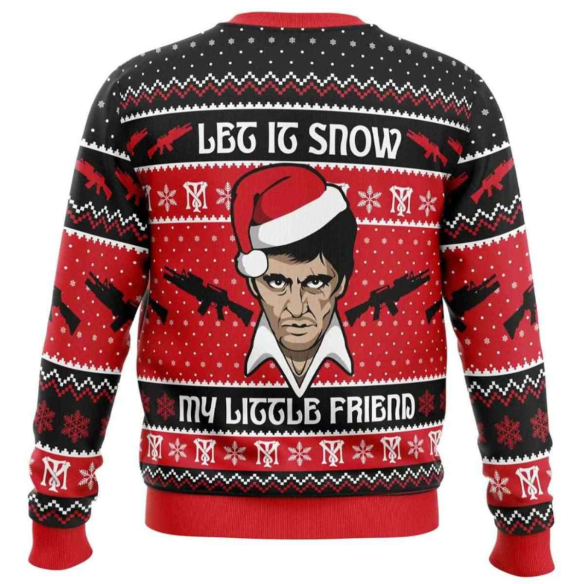 2025 Let It Snow Scarface Ugly Christmas Sweater 2025 Let It Snow Scarface Ugly Christmas Sweater