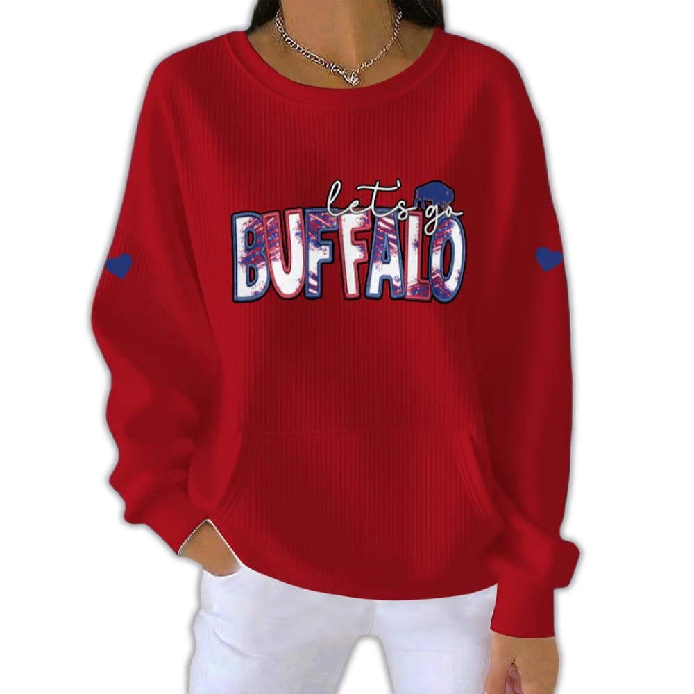 Let’s Go Buffalo Pit Striped Sweatshirt Let’s Go Buffalo Pit Striped Sweatshirt