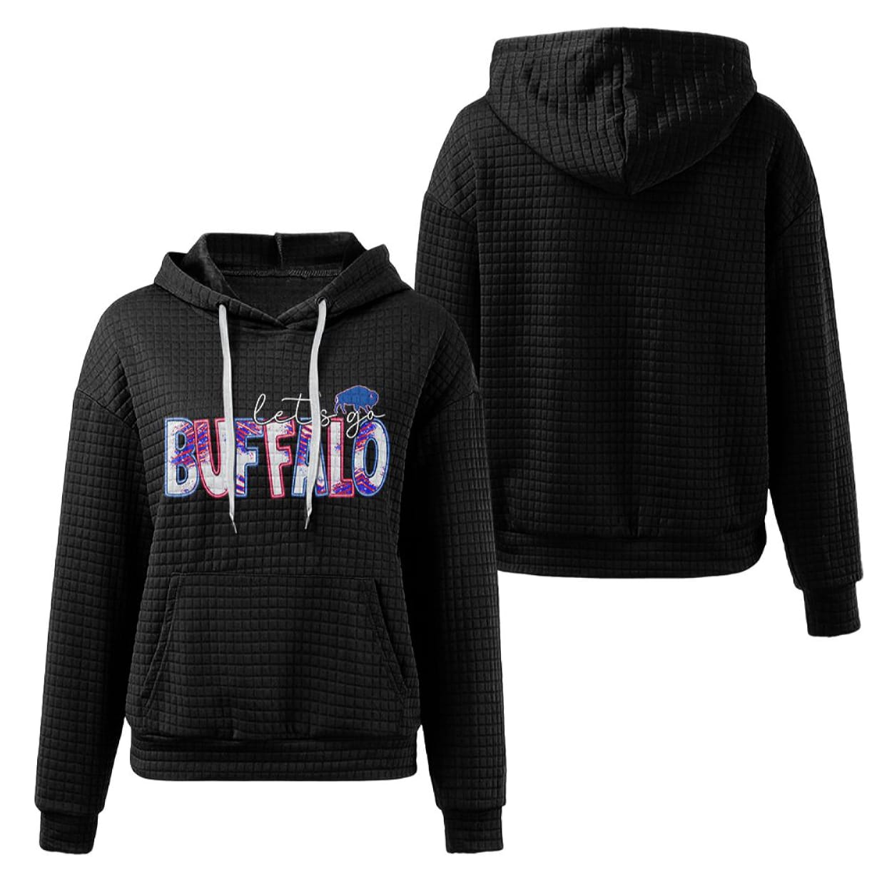 Lets Go Buffalo Waffle Hoodie