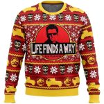2025 Life Finds A Way Jurassic Park Ugly Christmas Sweater