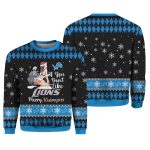Lions Football Merry Kissmyass Ugly Christmas Sweater