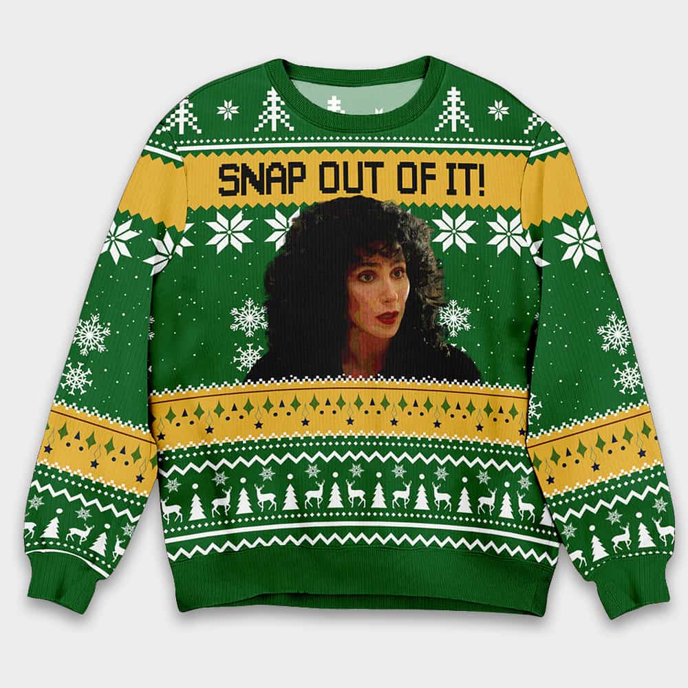 Loretta Castorini Snap Out Of It Christmas Ugly Sweater Loretta Castorini Snap Out Of It Christmas Ugly Sweater