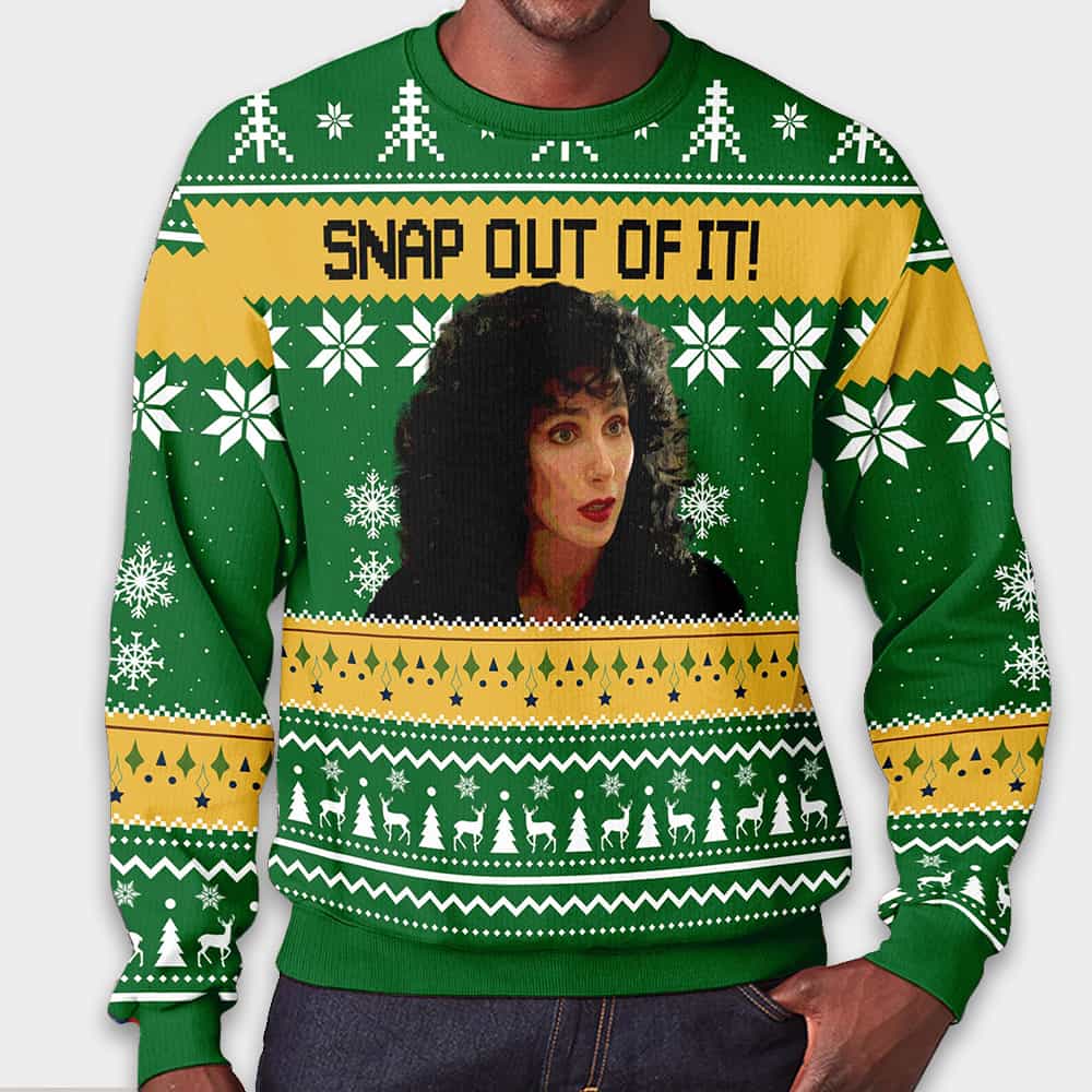 Loretta Castorini Snap Out Of It Christmas Ugly Sweater Loretta Castorini Snap Out Of It Christmas Ugly Sweater