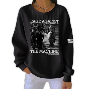 Women's Portland Frog Protest Rage Against The Machine Ribbed Round-Neck Sweatshirt 1 Womens Portland Frog Protest Rage Against The Machine Ribbed Round Neck Sweatshirt1