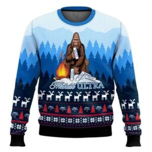 Michelob Ultra Big Foot Ugly Christmas Sweater
