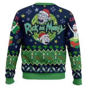 Merry Rickmas Rick And Morty Ugly Christmas Sweater1