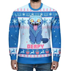 Derpy Tiger Christmas Ugly Sweater1