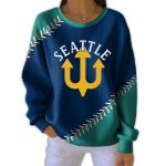 Mariners Trident Pit Striped Sweatshirt