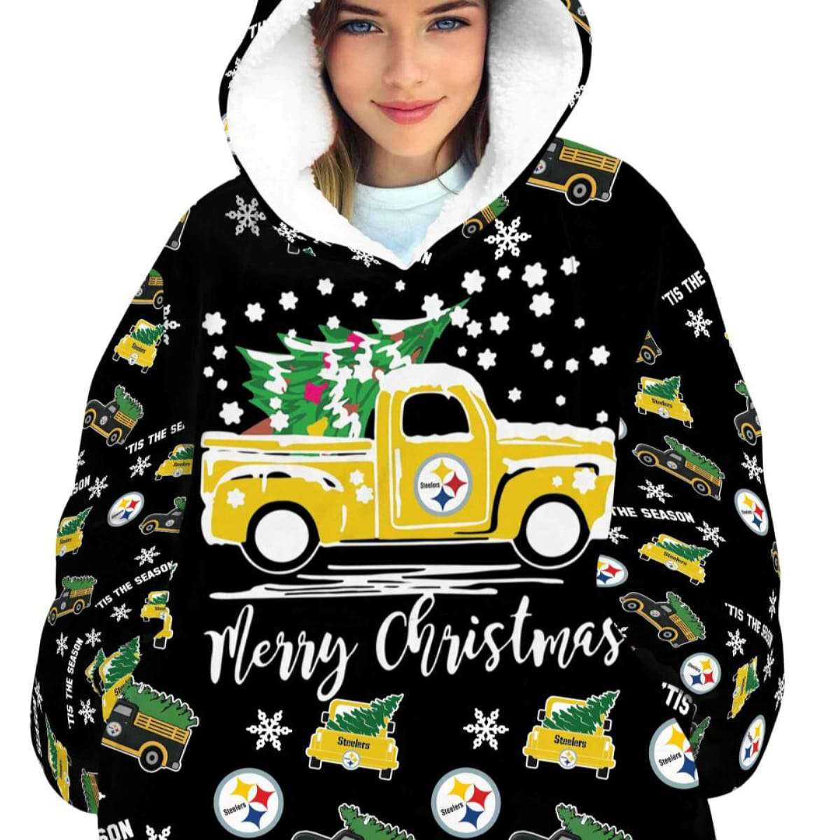 May Your Steelers Season Be Merry And Bright Blanket Hoodie May Your Steelers Season Be Merry And Bright Blanket Hoodie
