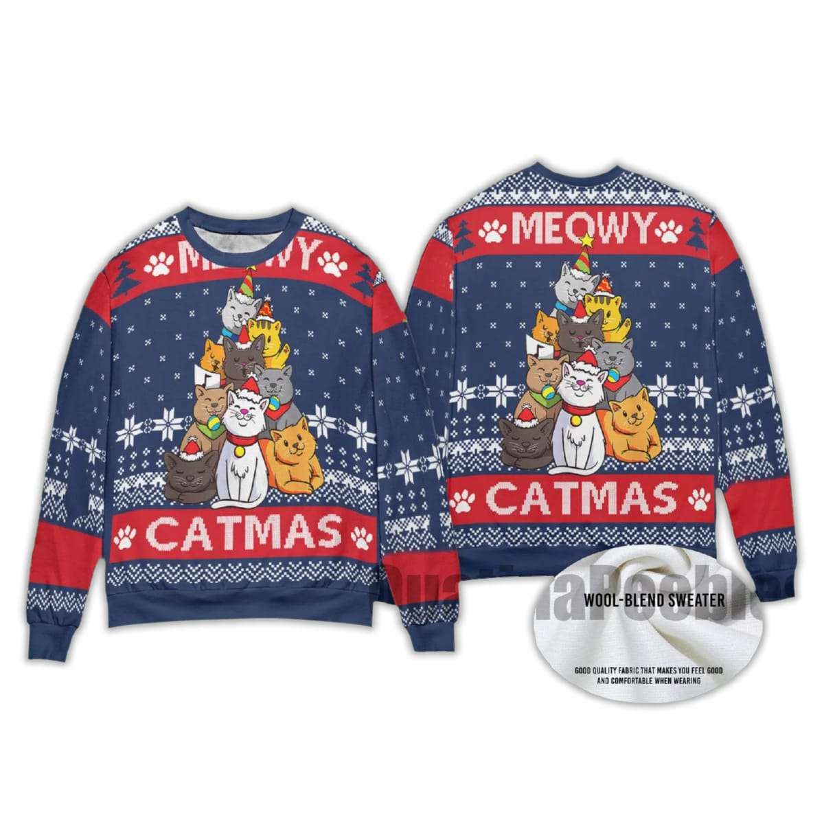 Meowy Catmas Ugly Christmas Sweater Meowy Catmas Ugly Christmas Sweater