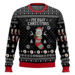 Meowy Christmas Woman Yelling At A Cat Meme Ugly Christmas Sweater