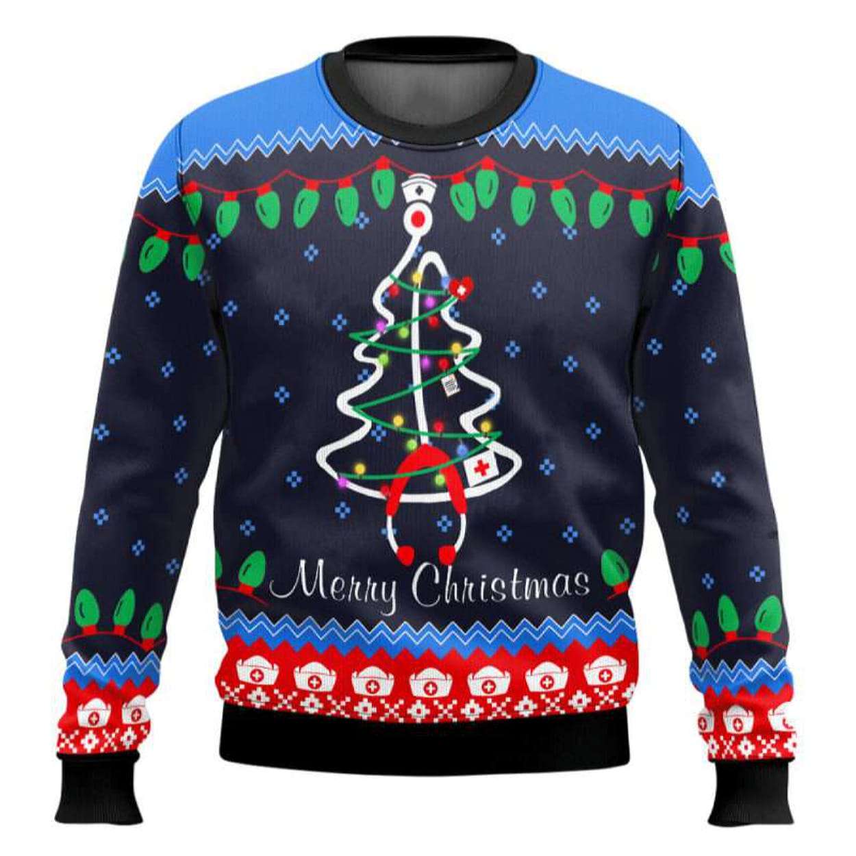 Merry Christmas Nurse Ugly Christmas Sweater Merry Christmas Nurse Ugly Christmas Sweater