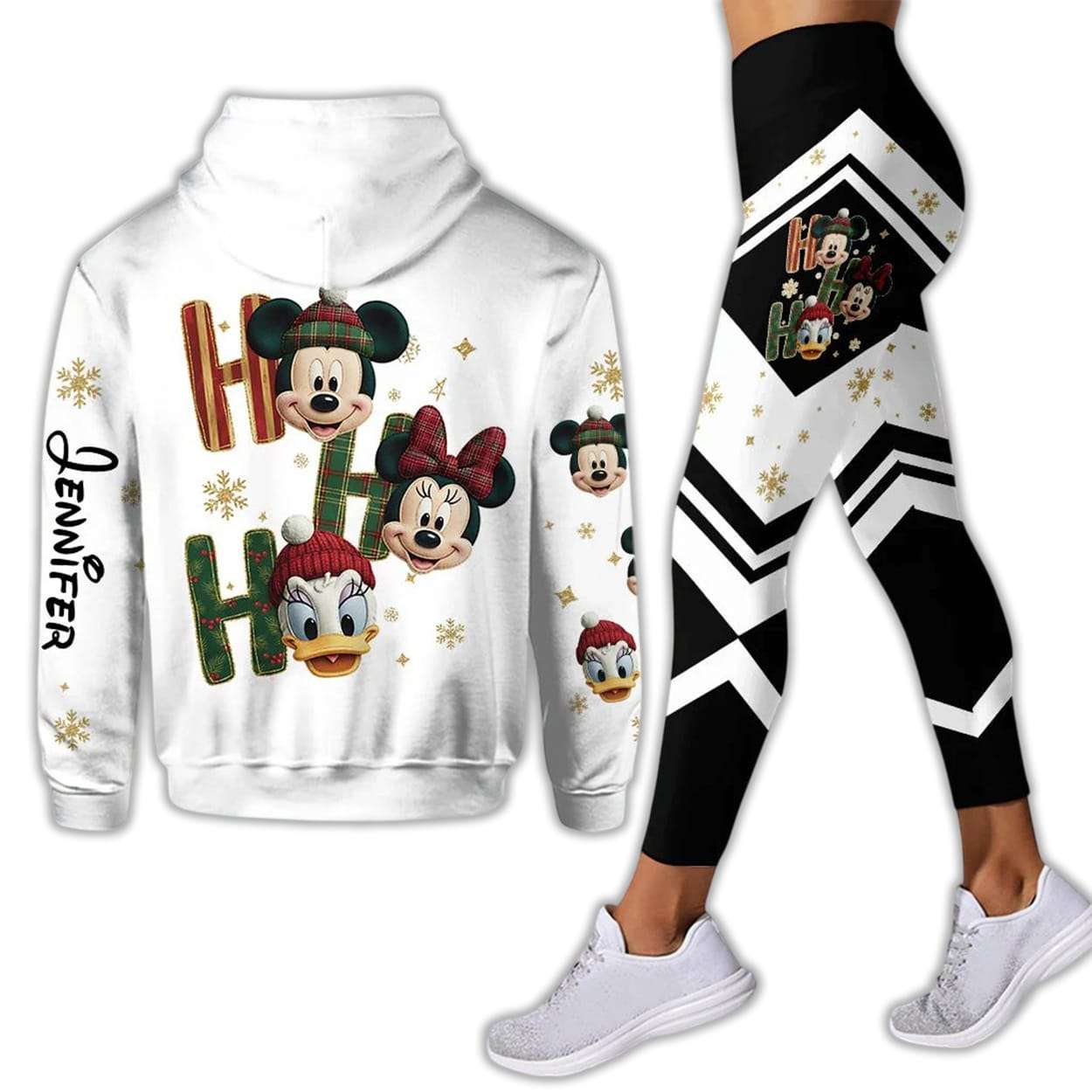 Merry Christmas Personalized Mouse Ho Ho Ho Hoodie and Leggings Merry Christmas Personalized Mouse Ho Ho Ho Hoodie and Leggings
