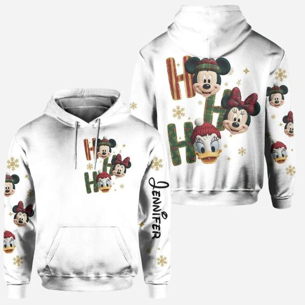Merry Christmas – Personalized Mouse Ho Ho Ho Hoodie and Leggings
