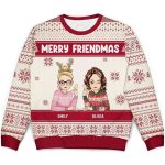 2025 Merry Friendmas Personalized Ugly Christmas Sweater
