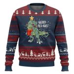 Merry Rex-Mas Xmas Pet Dino Trex Xmas Tree Rex Lights Ugly Christmas Sweater