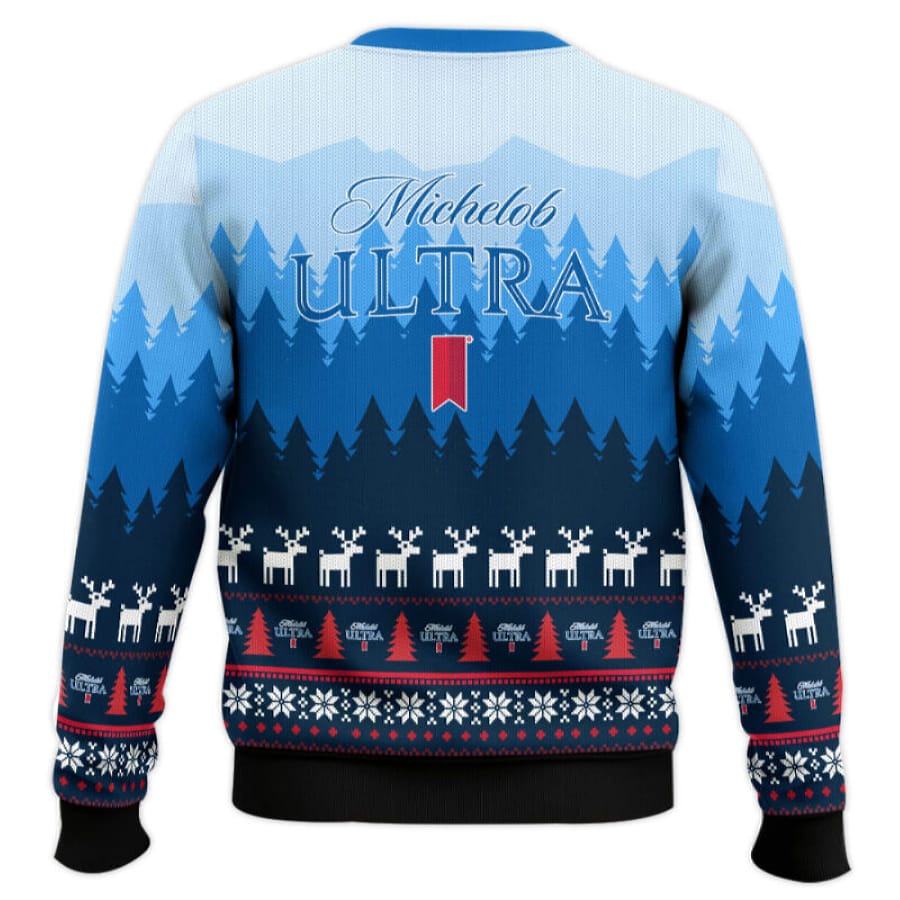 Michelob Ultra Big Foot Ugly Christmas Sweater Michelob Ultra Big Foot Ugly Christmas Sweater