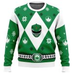 2025 Mighty Morphin Power Rangers Green Ugly Christmas Sweater