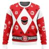 2025 Mighty Morphin Power Rangers Red Ugly Christmas Sweater