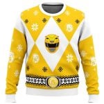 2025 Mighty Morphin Power Rangers Yellow Ugly Christmas Sweater