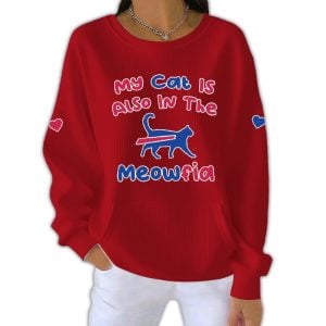 My Cat Is Also In The Meowfia Pit Striped Sweatshirt 4 My Cat Is Also In The Meowfia Pit Striped Sweatshirt4