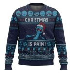 Mr Meeseeks Christmas Is Pain Rick And Morty Ugly Christmas Sweater