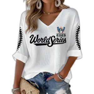2025 Blue Jays World Series Waffle Long Sleeve Shirt4