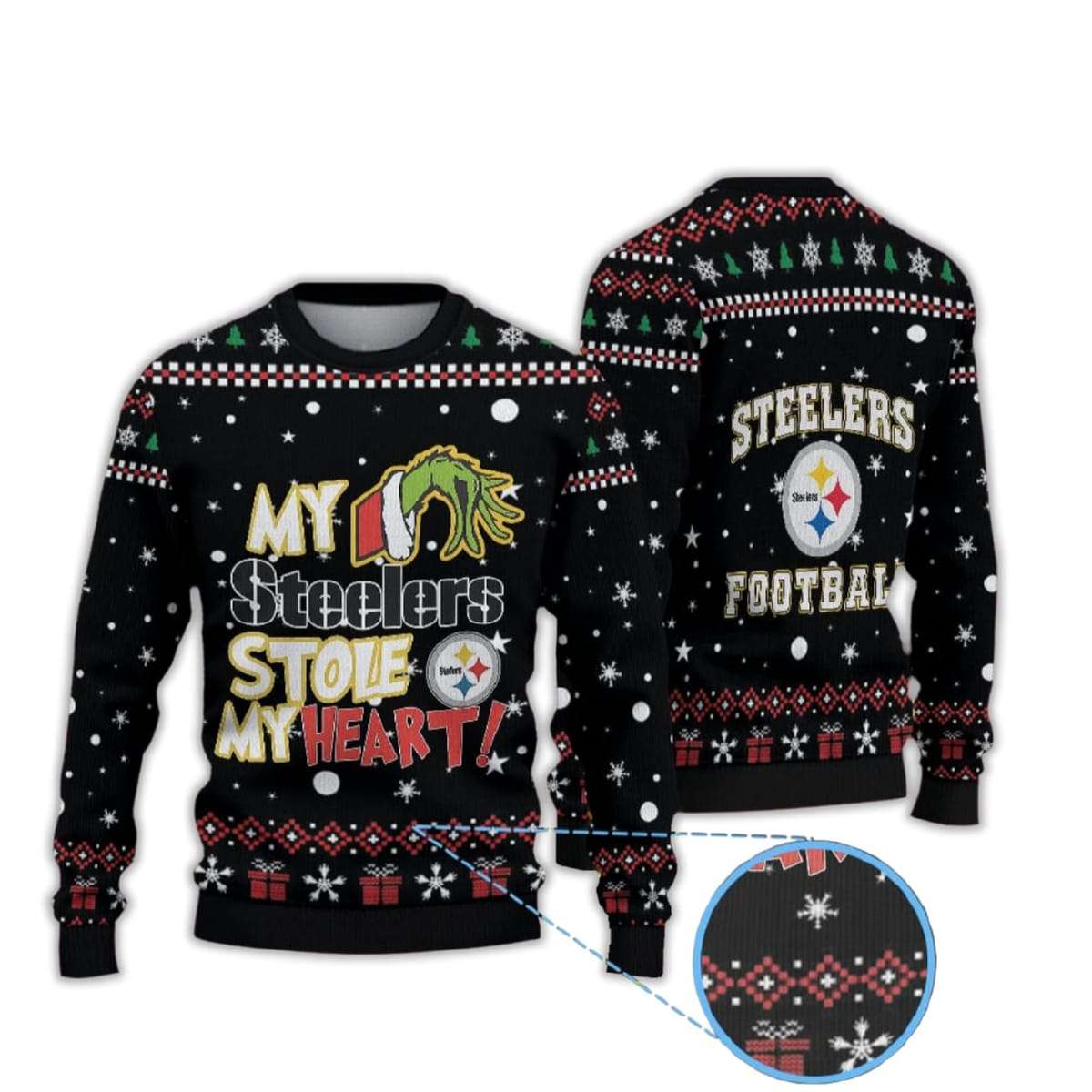 My Steelers Stole My Heart Ugly Christmas Sweater My Steelers Stole My Heart Ugly Christmas Sweater