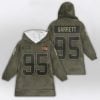 Myles Garrett 95 Browns Salute to Service Blanket Hoodie