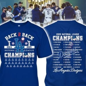 Dodgers B2B 2024 2025 National League Champions Shirt 1
