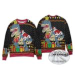 2025 National Lampoon Santa On Dinosaur Ugly Chirstmas Sweater