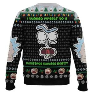 Rick And Morty I Turned Myself Into A Sweater Rick Ugly Christmas Sweater1