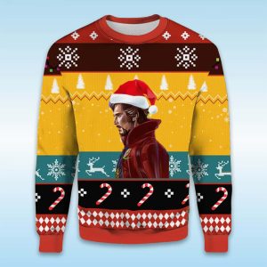 Dr Strange Santa Hat Ugly Christmas Sweater1