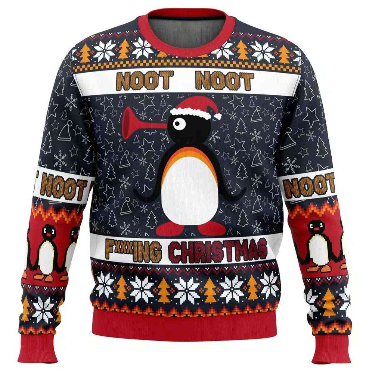 Noot Fucking Christmas Pingu Ugly Christmas Sweater Noot Fucking Christmas Pingu Ugly Christmas Sweater