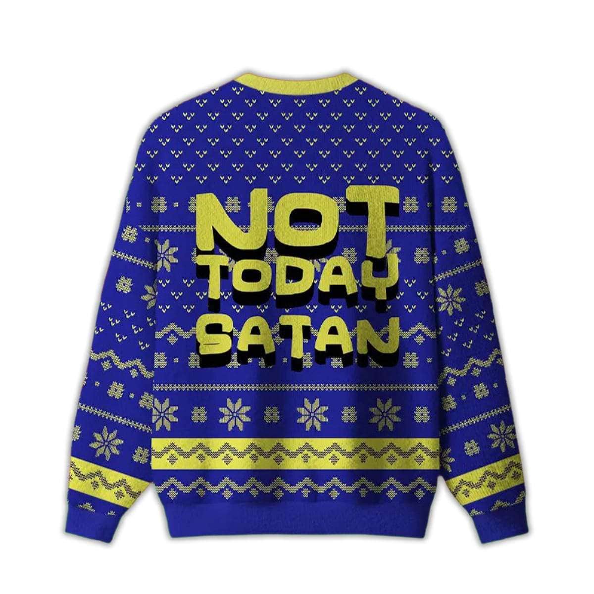 2025 Not Today Festive Satan Ugly Christmas Sweater 2025 Not Today Festive Satan Ugly Christmas Sweater