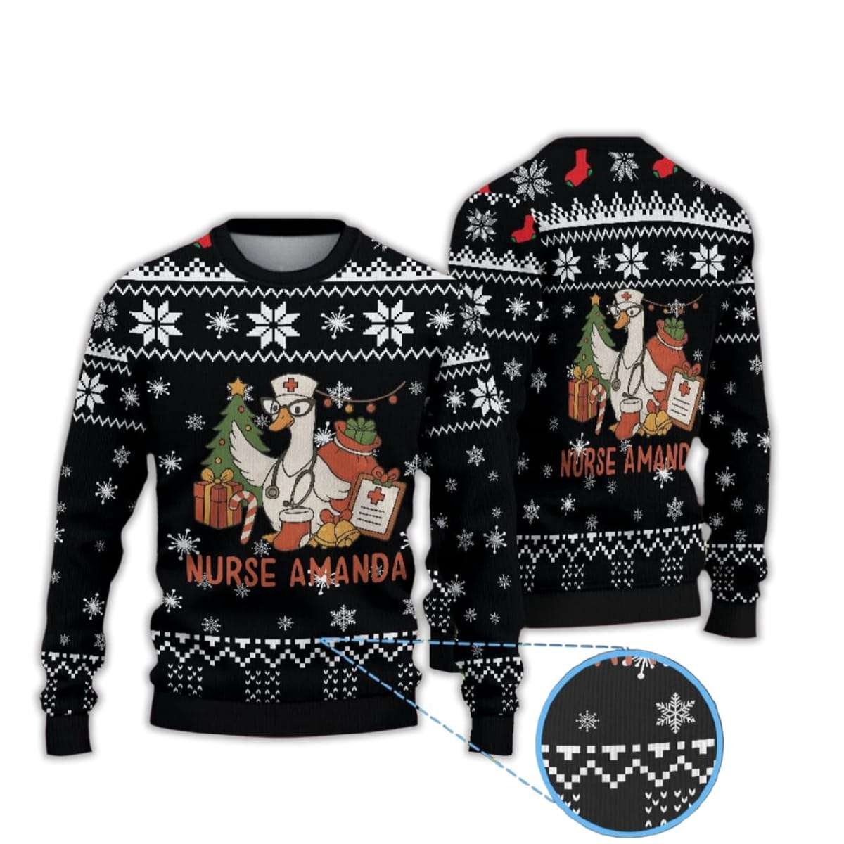 Nurse Amanda Ugly Christmas Sweater Nurse Amanda Ugly Christmas Sweater