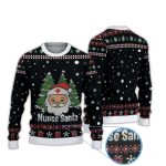 2025 Nurse Santa Ugly Christmas Sweater