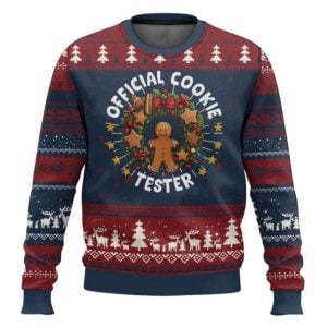 Official Cookie Tester Gingerbread Ugly Christmas Sweater