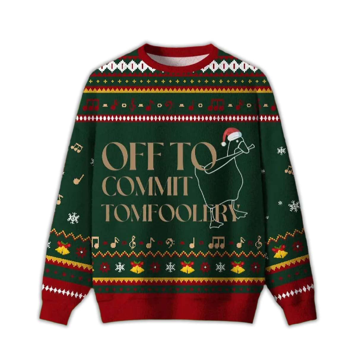Off To Commit Tomfoolery Ugly Christmas Sweater Off To Commit Tomfoolery Ugly Christmas Sweater