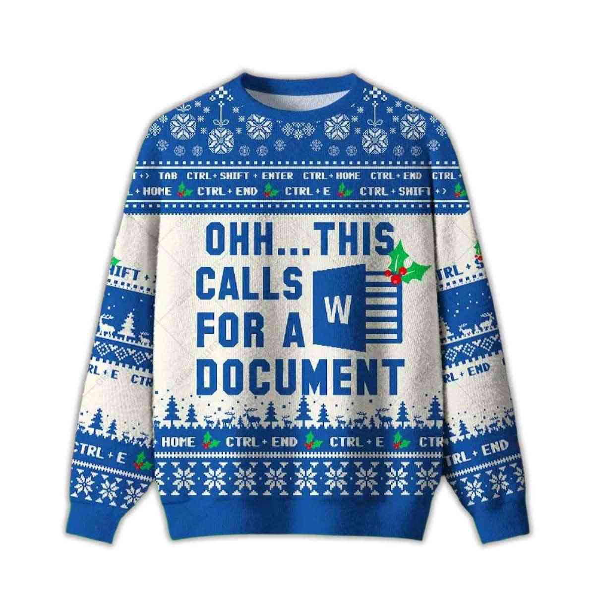 OhhThis Calls for a Document Ugly Christmas Sweater Ohh This Calls for a Document Ugly Christmas Sweater