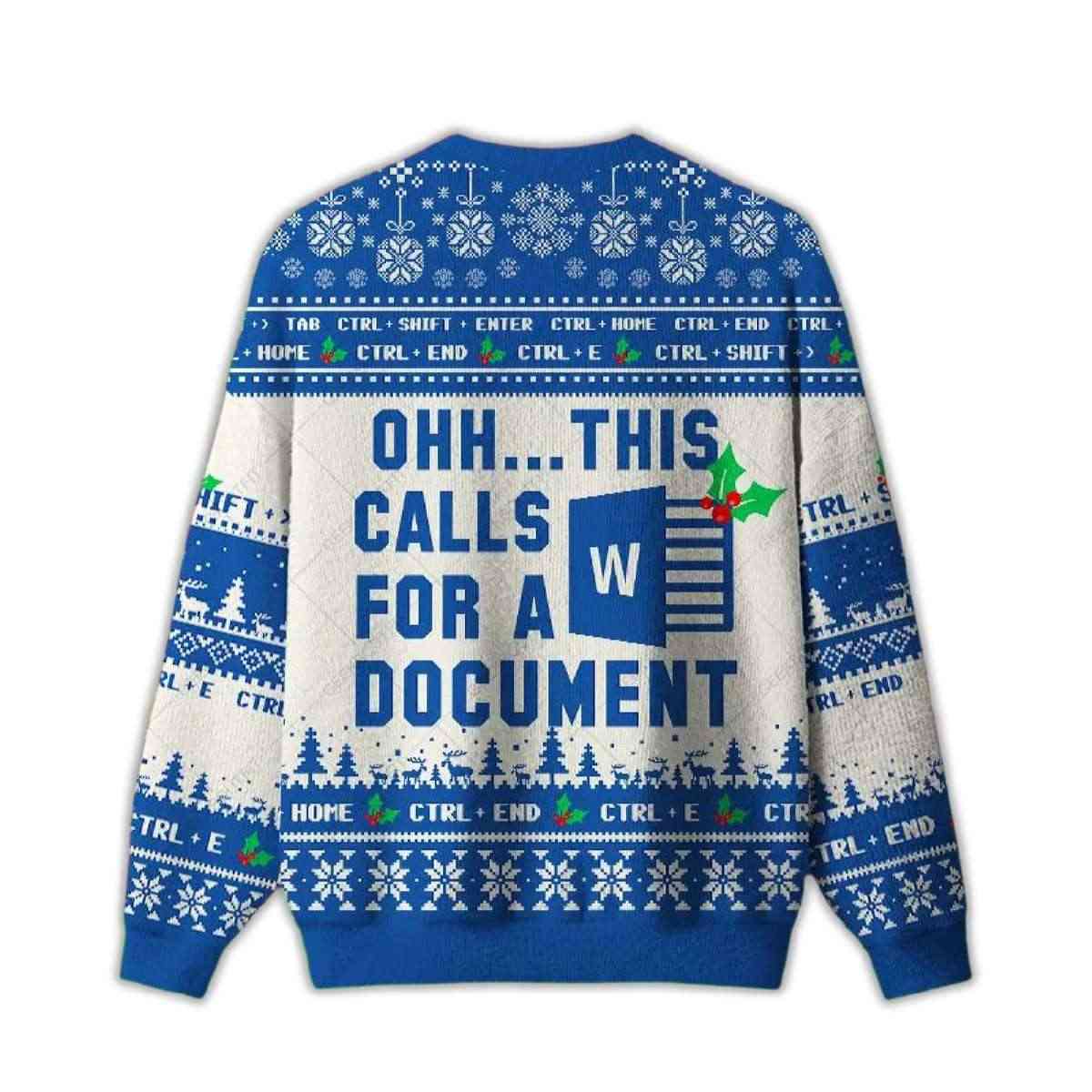 2025 Ohh This Calls for a Document Ugly Christmas Sweater 2025 Ohh This Calls for a Document Ugly Christmas Sweater