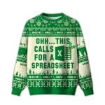 2025 Ohh...This Calls for a Spreadsheet Ugly Christmas Sweater