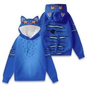 Blue Tiger Kpop Costume Ear Hoodie Joggers